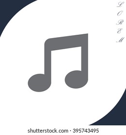 note (music) icon isolated