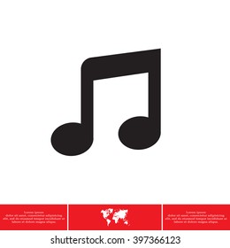 note (music) icon isolated