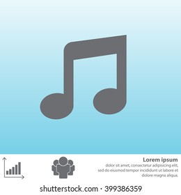 note (music) icon isolated