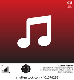 note (music) icon isolated
