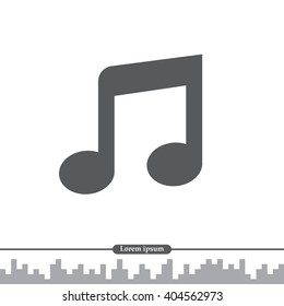 note (music) icon isolated
