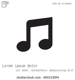 note (music) icon isolated