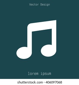 note (music) icon isolated