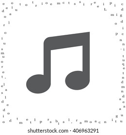 note (music) icon isolated