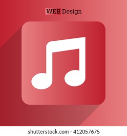 note (music) icon isolated