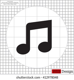 note (music) icon isolated