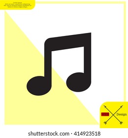 note (music) icon isolated