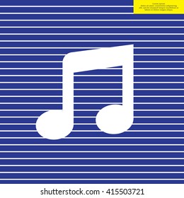 note (music) icon isolated