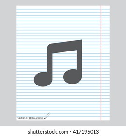 note (music) icon isolated