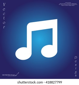 note (music) icon isolated