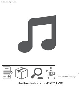 note (music) icon isolated