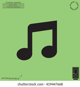 note (music) icon isolated