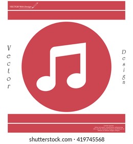 note (music) icon isolated