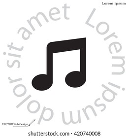note (music) icon isolated