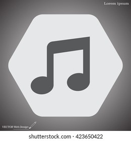 note (music) icon isolated