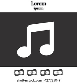 note (music) icon isolated