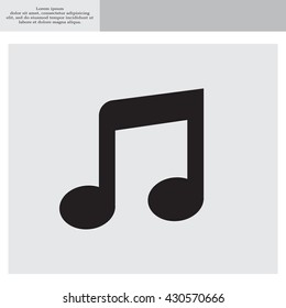 note (music) icon isolated