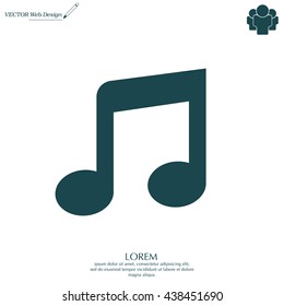 note (music) icon isolated