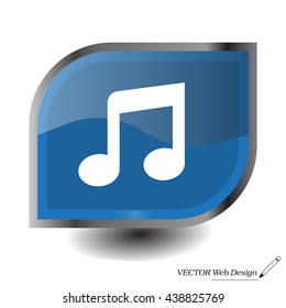 note (music) icon isolated