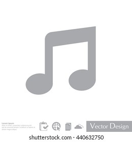 note (music) icon isolated