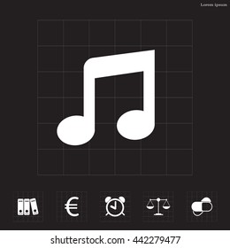 note (music) icon isolated