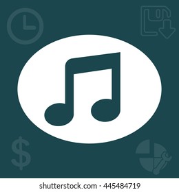 note (music) icon isolated