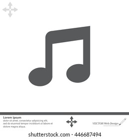 note (music) icon isolated