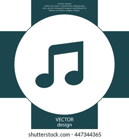 note (music) icon isolated