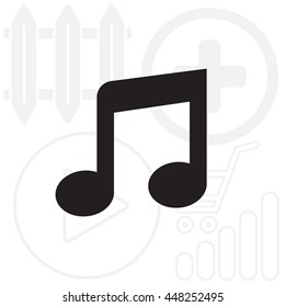 note (music) icon isolated