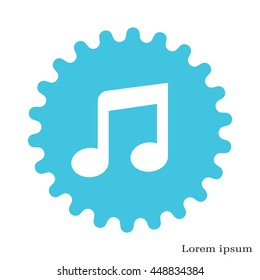 note (music) icon isolated