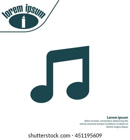 note (music) icon isolated