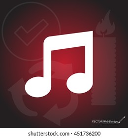 note (music) icon isolated