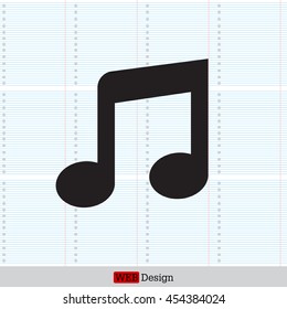 note (music) icon isolated