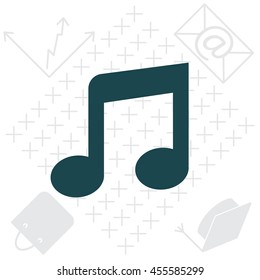 note (music) icon isolated