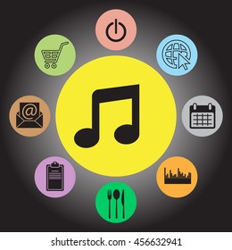 note (music) icon isolated