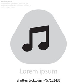 note (music) icon isolated