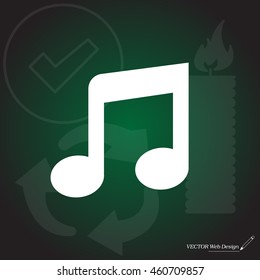 note (music) icon isolated