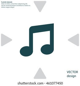 note (music) icon isolated