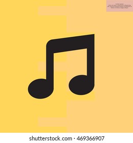 note (music) icon isolated