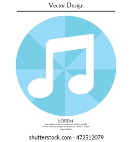 note (music) icon isolated