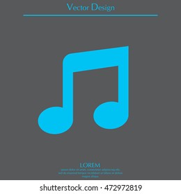 note (music) icon isolated