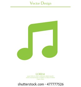 note (music) icon isolated