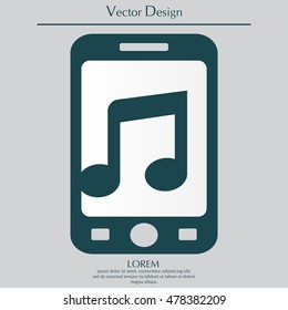 note (music) icon isolated