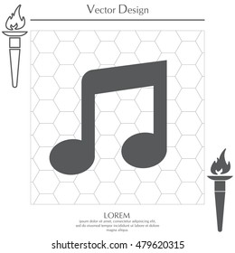 note (music) icon isolated