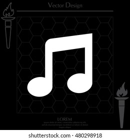 note (music) icon isolated