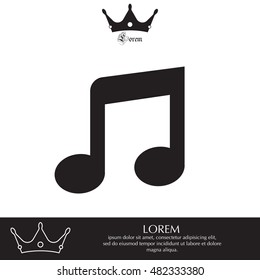 note (music) icon isolated