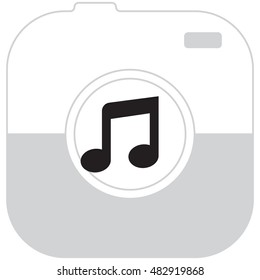 note (music) icon isolated