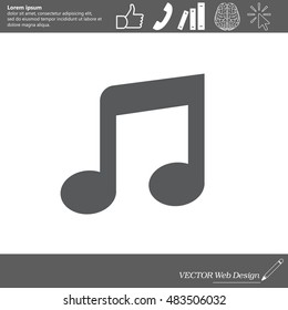 note (music) icon isolated