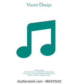 note (music) icon isolated