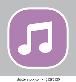 note (music) icon isolated